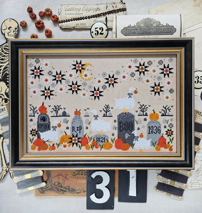 Ghoosts in the Graveyard - Cross Stitch Pattern by Hello from Liz Mathews