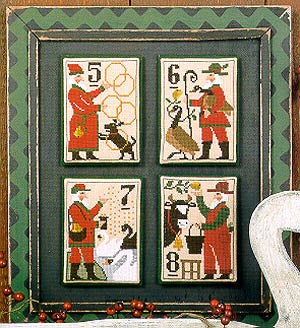 Santa's 12 Days 5-8 - Cross Stitch Pattern by The Prairie Schooler