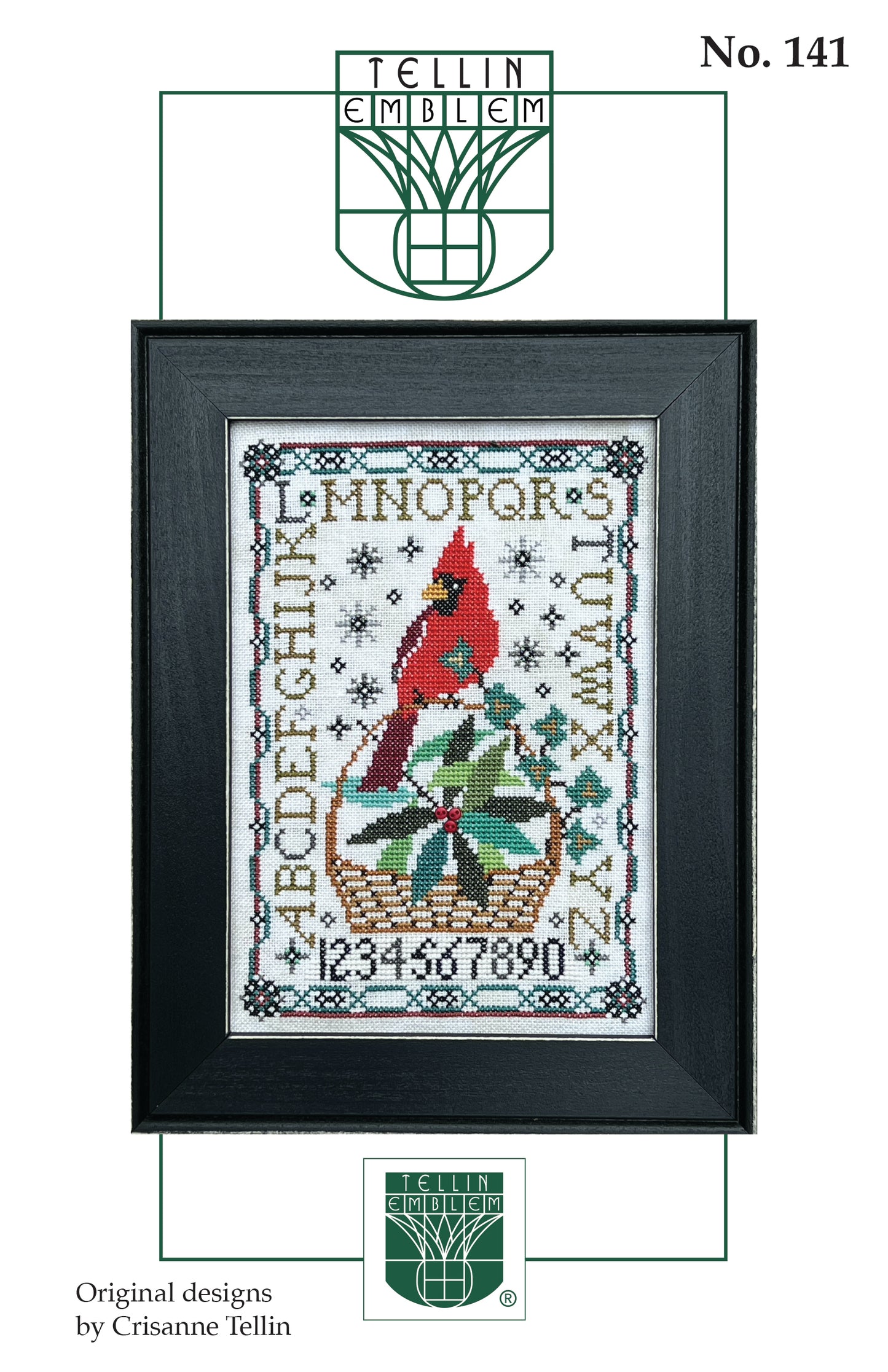 Birdie & Basket Sampler- Winterberry - Cross Stitch Chart by Tellin Emblem