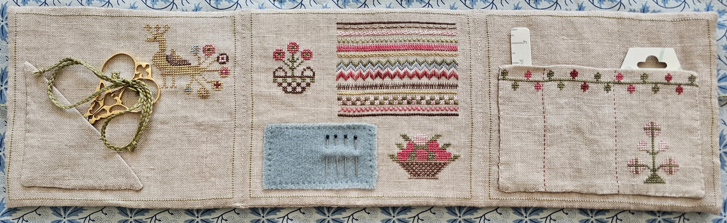 1830's Rose Basket Needlebook - Cross Stitch Pattern by Samplers Not Forgotten PREORDER