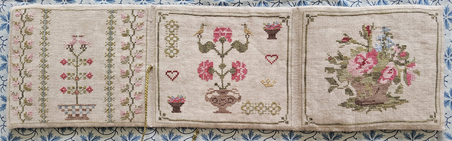 1830's Rose Basket Needlebook - Cross Stitch Pattern by Samplers Not Forgotten PREORDER