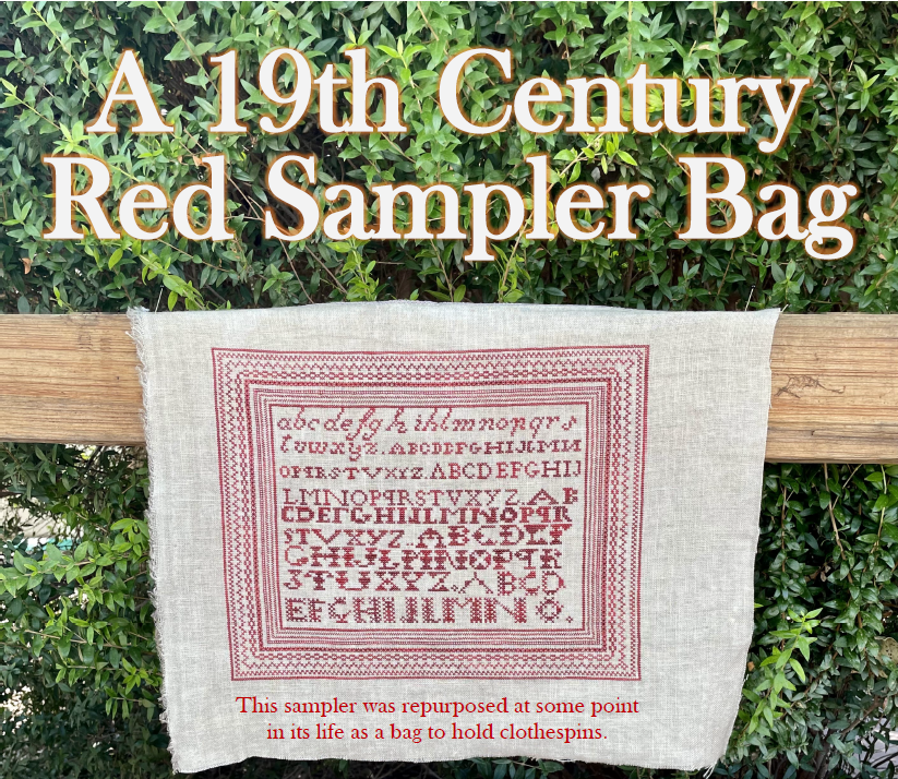 Red Sampler Bag - Reproduction Sampler by Needlework Press PREORDER