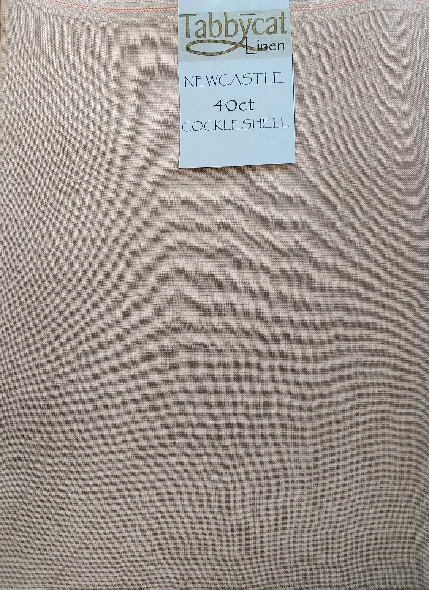 Tabby Cat Hand Dyed Linen - Cockleshell
