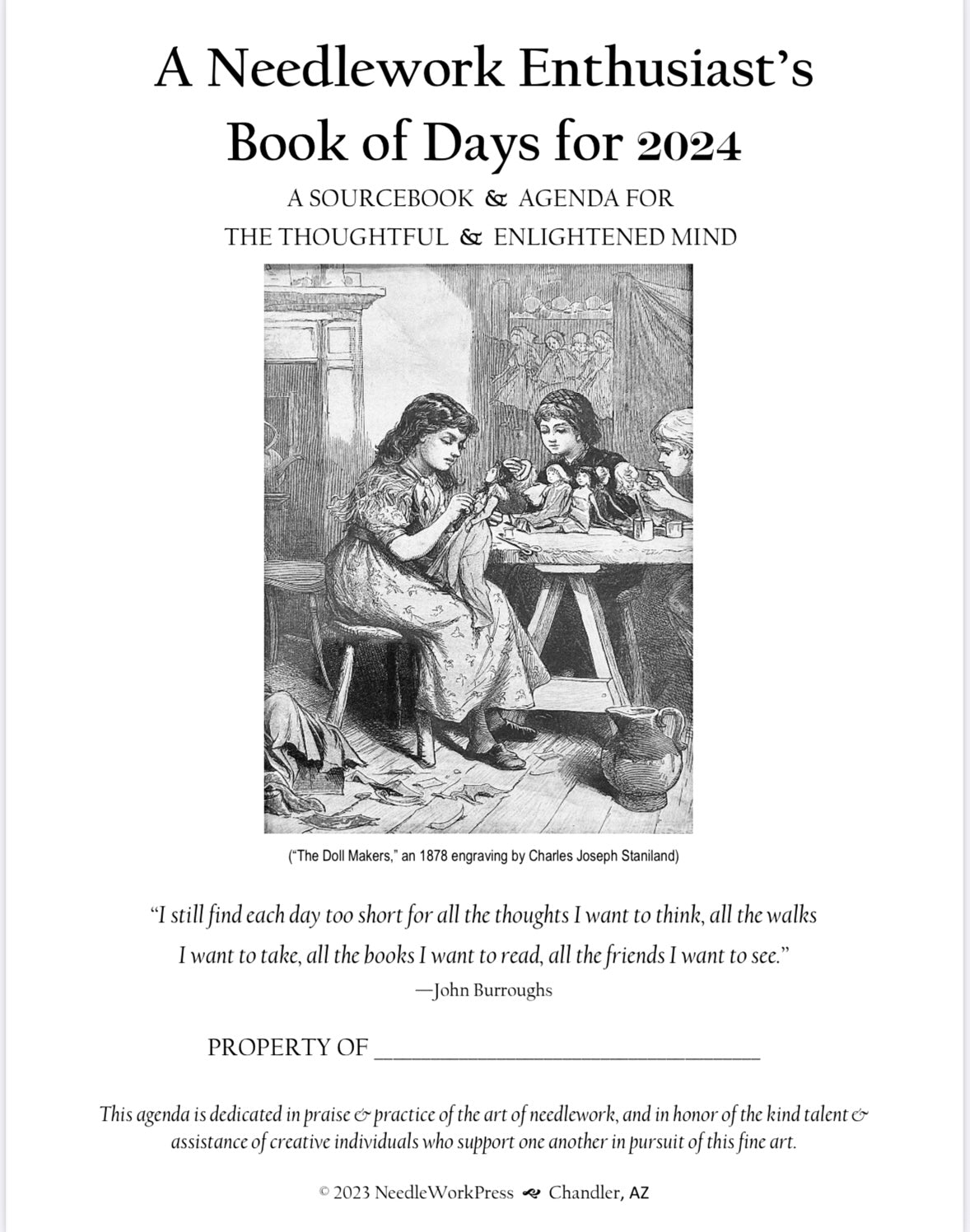 2024 Book Of Days - Stitching Journal