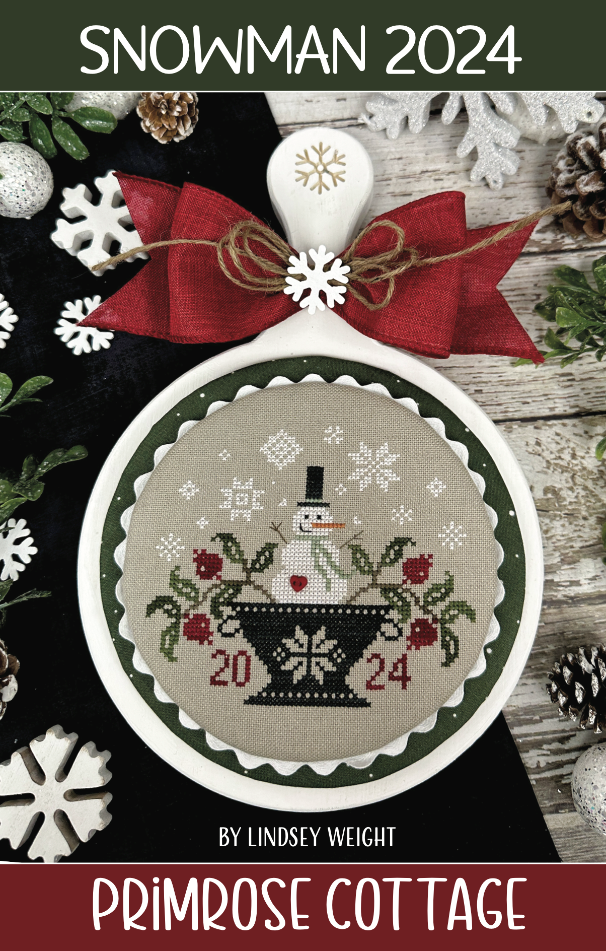 Snowman 2024 - Cross Stitch Chart by Primrose Cottage