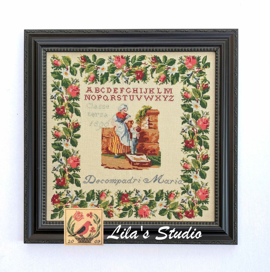 Maria Decompadri 1896 - Reproduction Sampler Chart by Lila's Studio