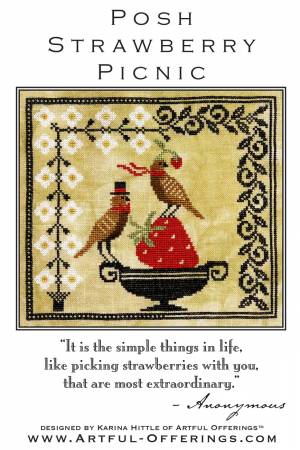 Posh Strawberry Picnic - Cross Stitch Pattern by Artful Offerings