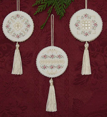 Bridal Roses - Cross Stitch/Hardanger Ornaments Pattern by X's & Oh's