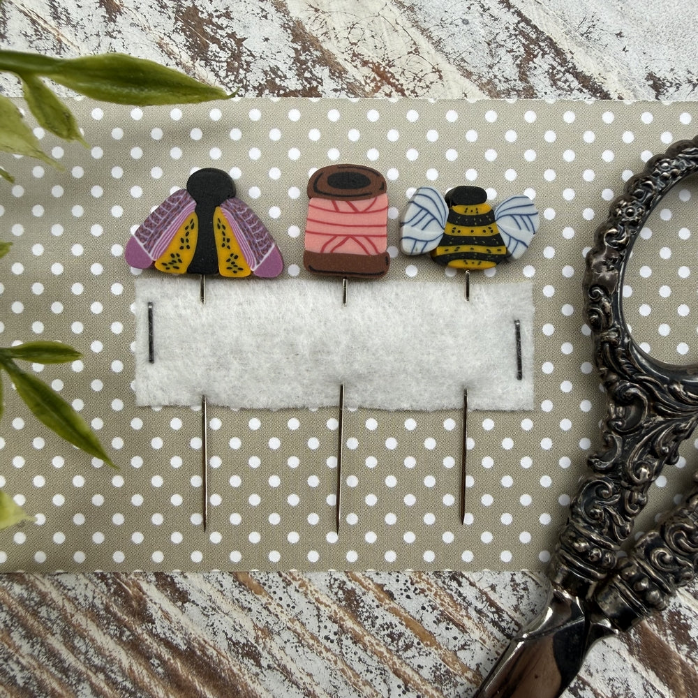 Spring Trinkets - Hand made Pin set by Puntini Puntini PREORDER