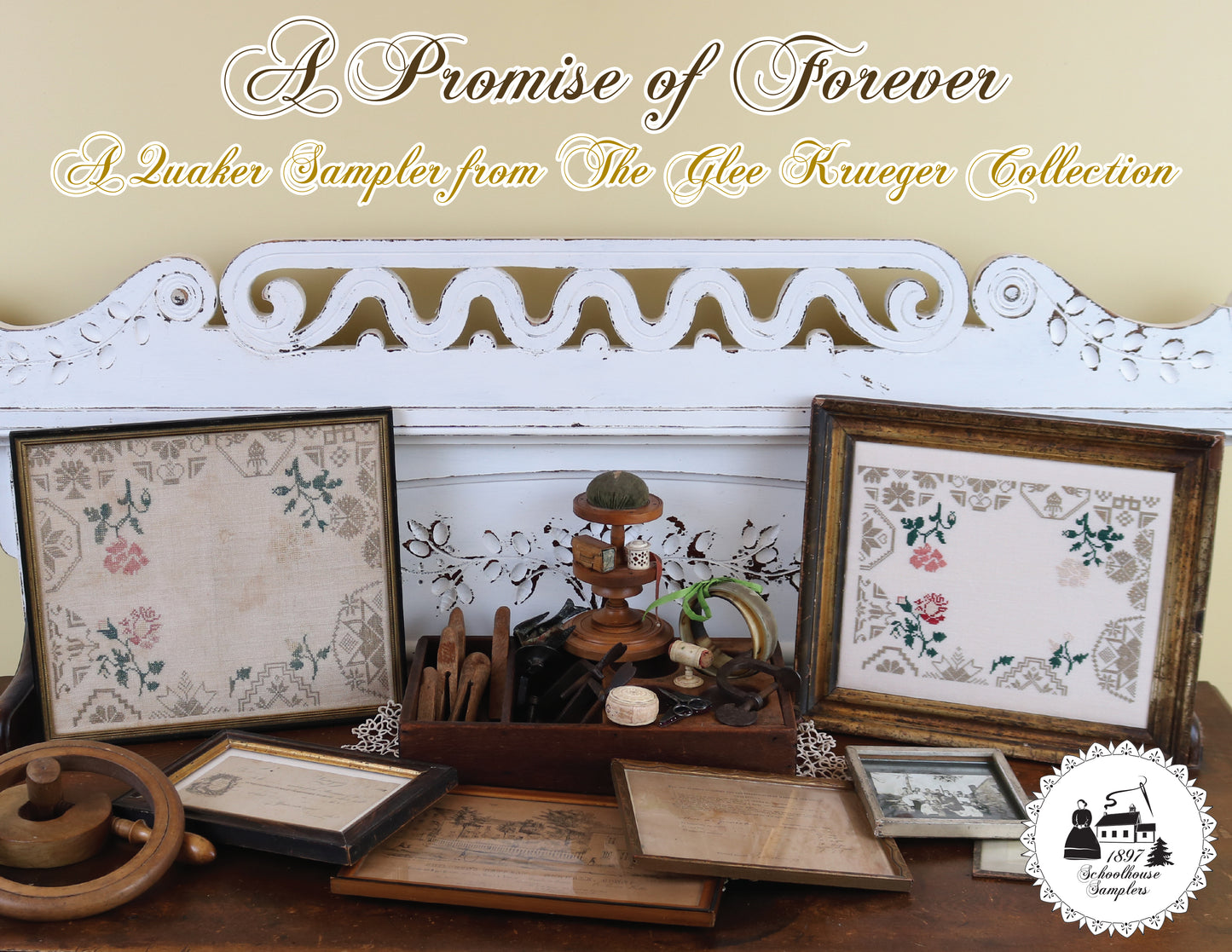 A Promise of Forever - Reproduction Sampler Chart by 1897 Schoolhouse Samplers
