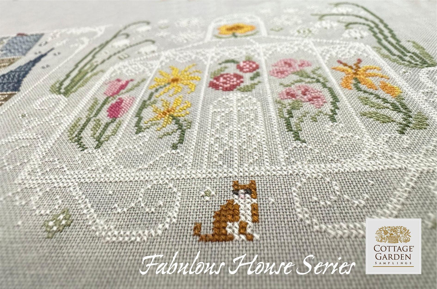 The Greenhouse - #3 Fabulous Houses - Cross Stitch Chart by Cottage Garden Samplings