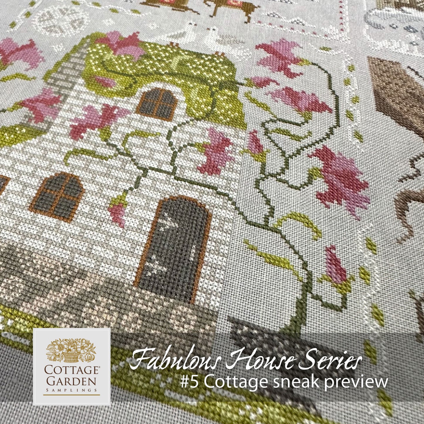 The Cottage - #4 Fabulous Houses - Cross Stitch Chart by Cottage Garden Samplings