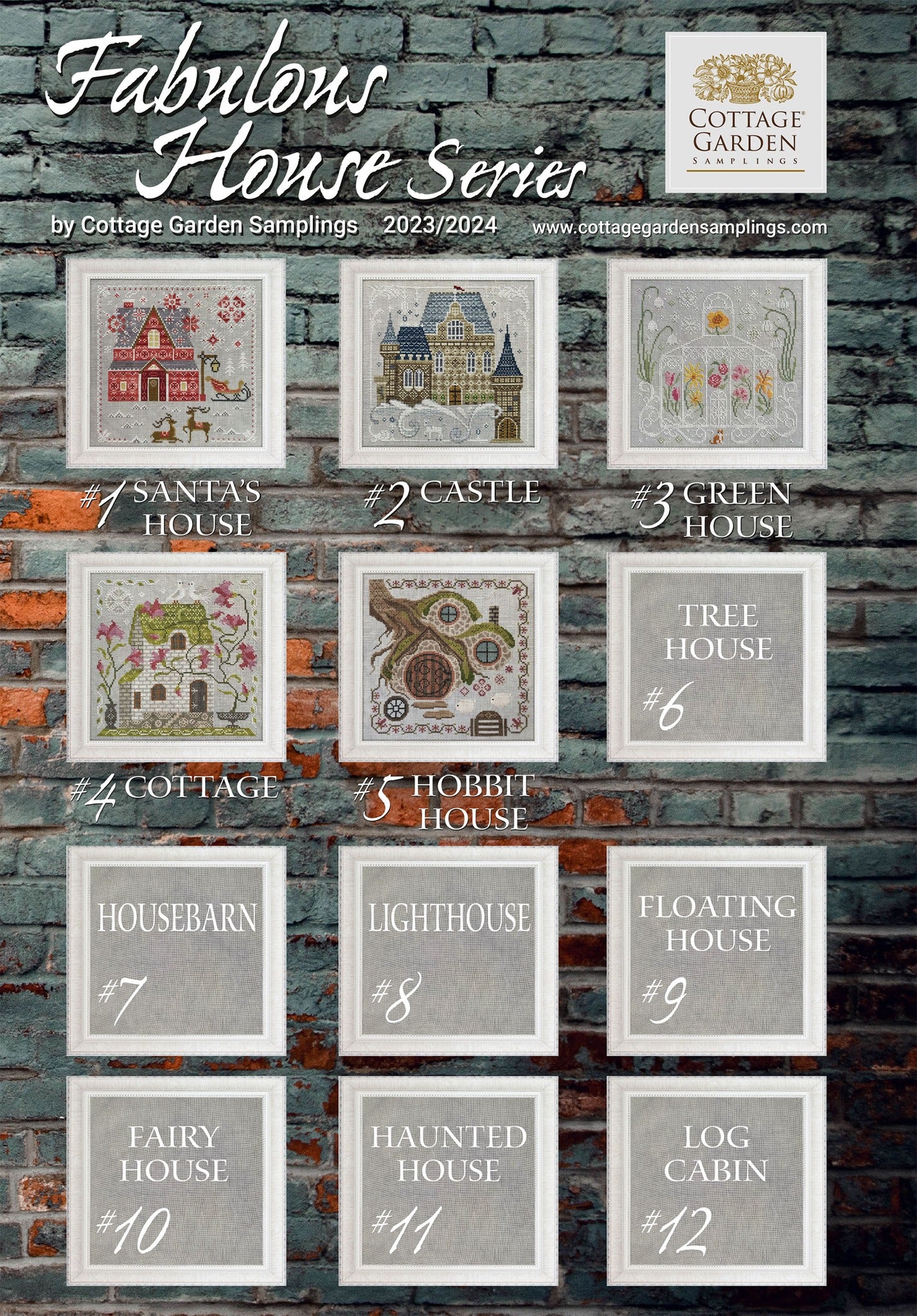 Hobbit House - #5 Fabulous Houses - Cross Stitch Chart by Cottage Garden Samplings