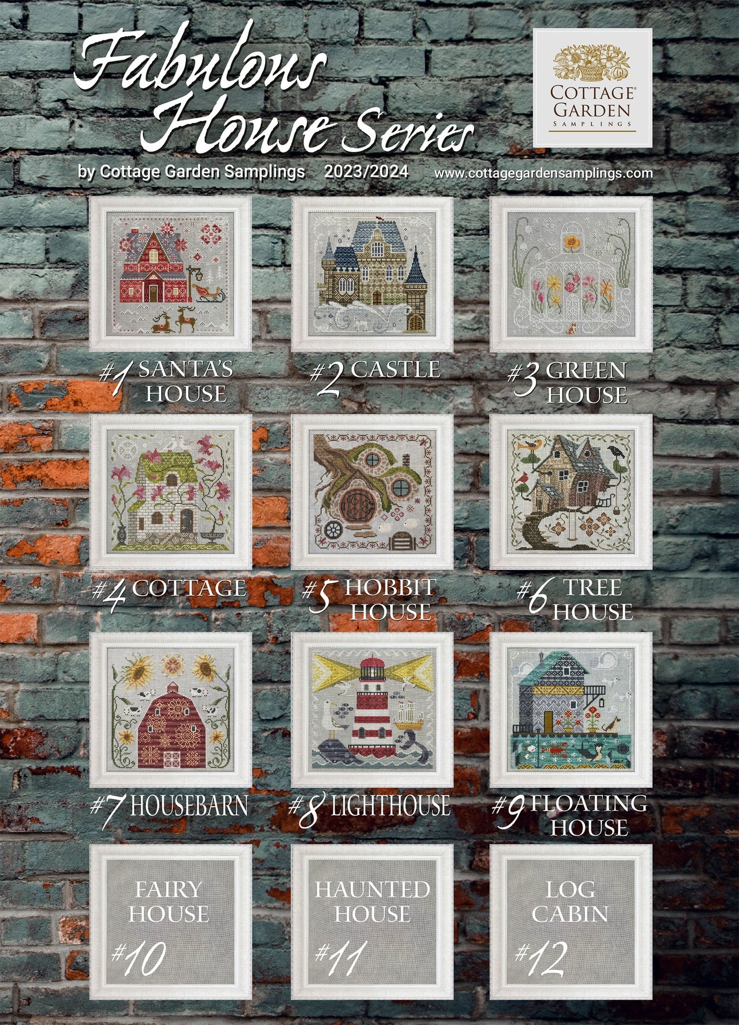 Floating House #9 Fabulous Houses - Cross Stitch Chart by Cottage Garden Samplings