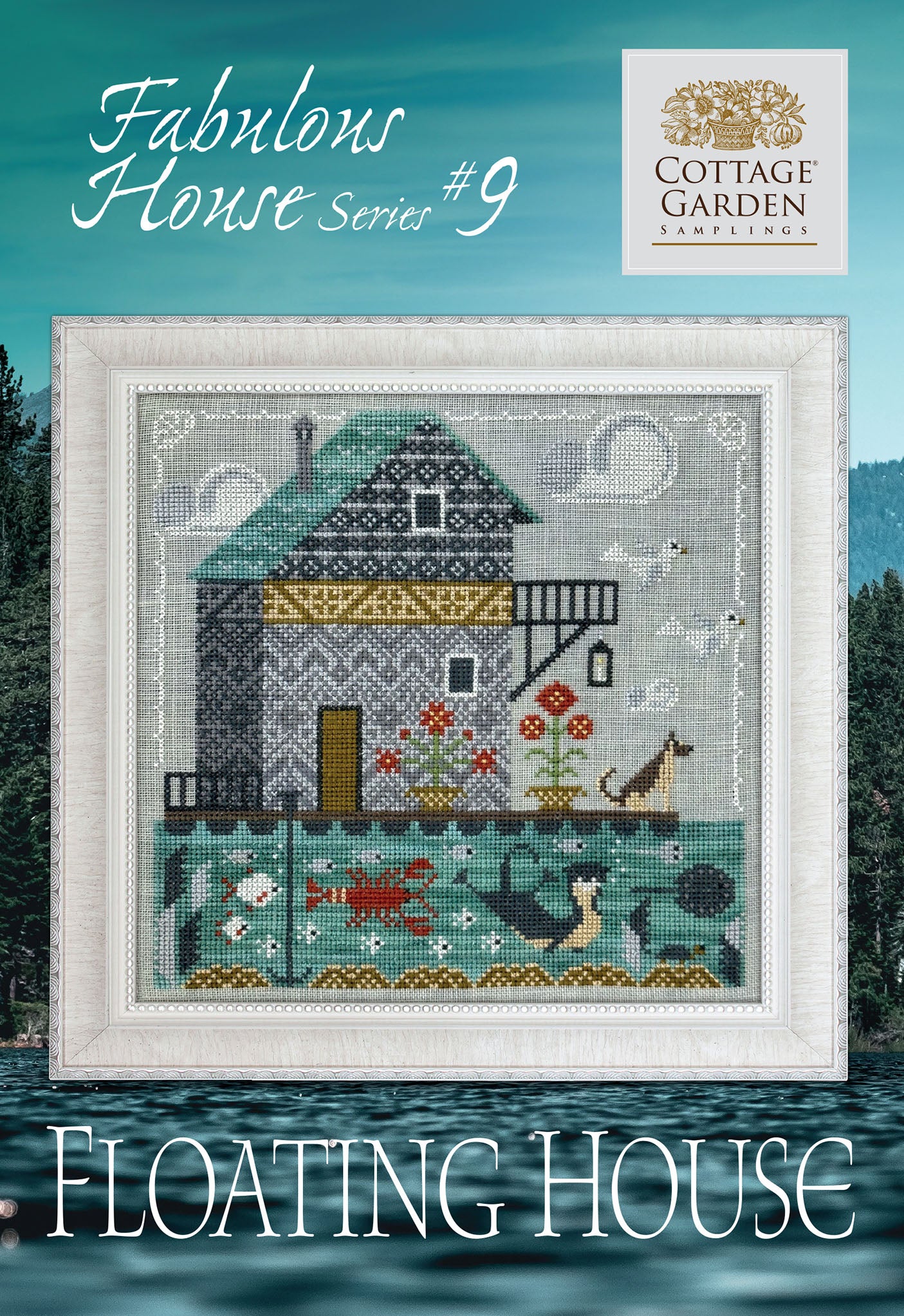 Floating House #9 Fabulous Houses - Cross Stitch Chart by Cottage Garden Samplings