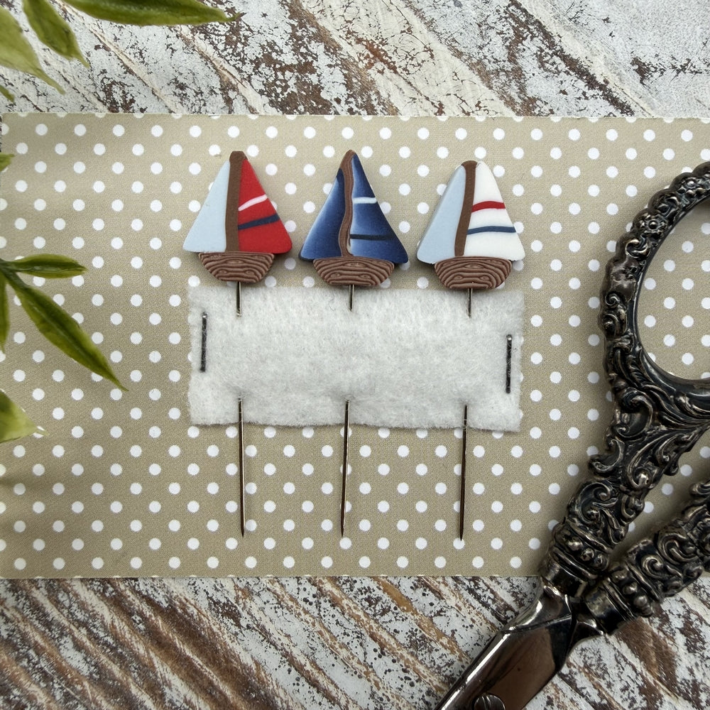 Sailing - Hand made Pin set by Puntini Puntini PREORDER