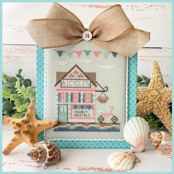 Beach Boardwalk #3 Bike Shop- Cross Stitch Pattern by Country Cottage Needleworks