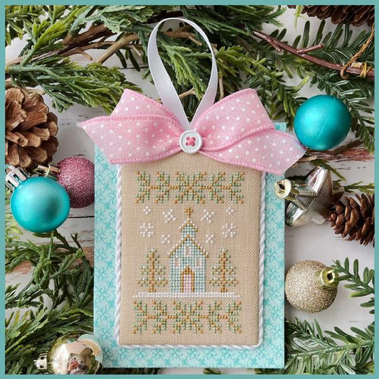Christmas Church #3 Pastel Collection- Cross Stitch Chart by Country Cottage Needleworks PREORDER