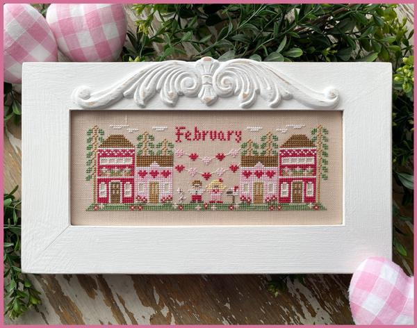 Mini Monthly Village February - Cross Stitch Pattern by Country Cottage Needleworks