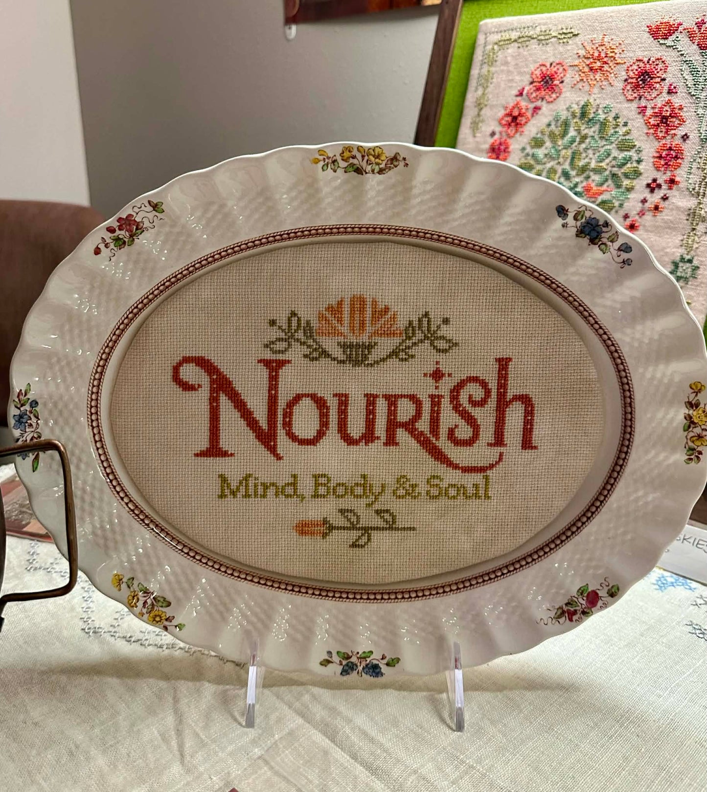 Eat Well, Be Well Plate-itude - Cross Stitch Pattern by Robin Pickens