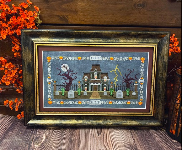 House in the Haunted Cemetery - Cross Stitch Pattern by Flossabilities PREORDER