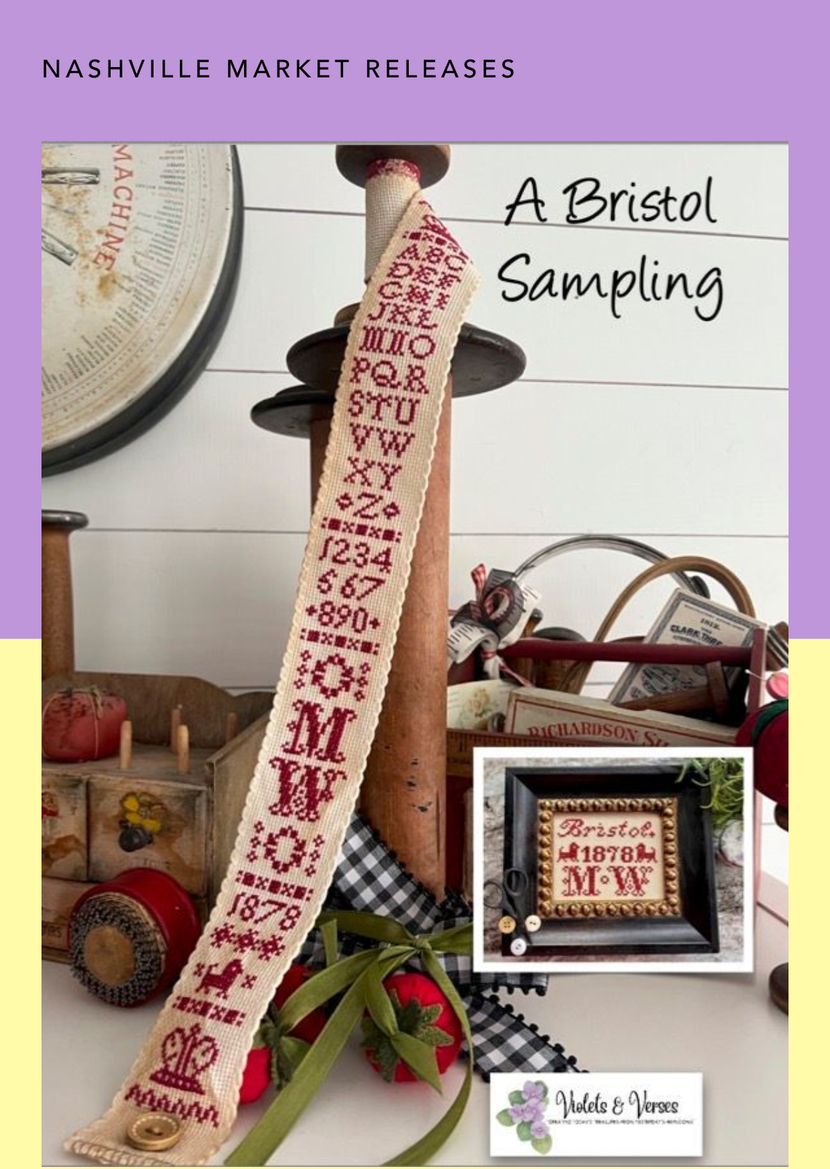 A Bristol Sampling - Cross Stitch Chart by Violets & Verses