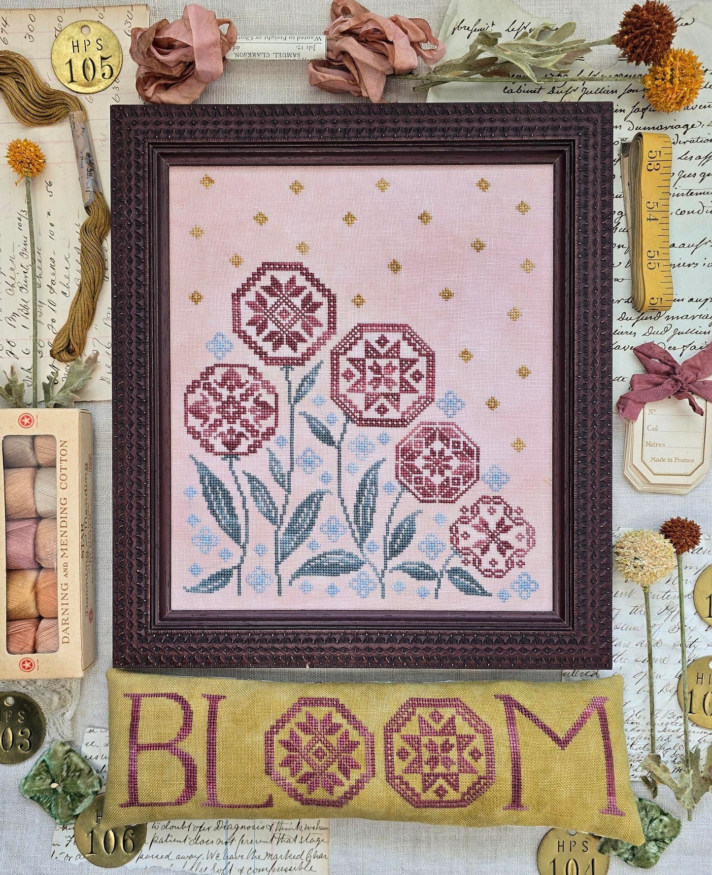 Blooming Quakers - Cross Stitch Pattern by Hello From Liz Mathews