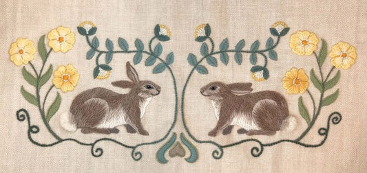 Crewel Embroidery Kit by Anna Scott - Bunnies & Buttercups