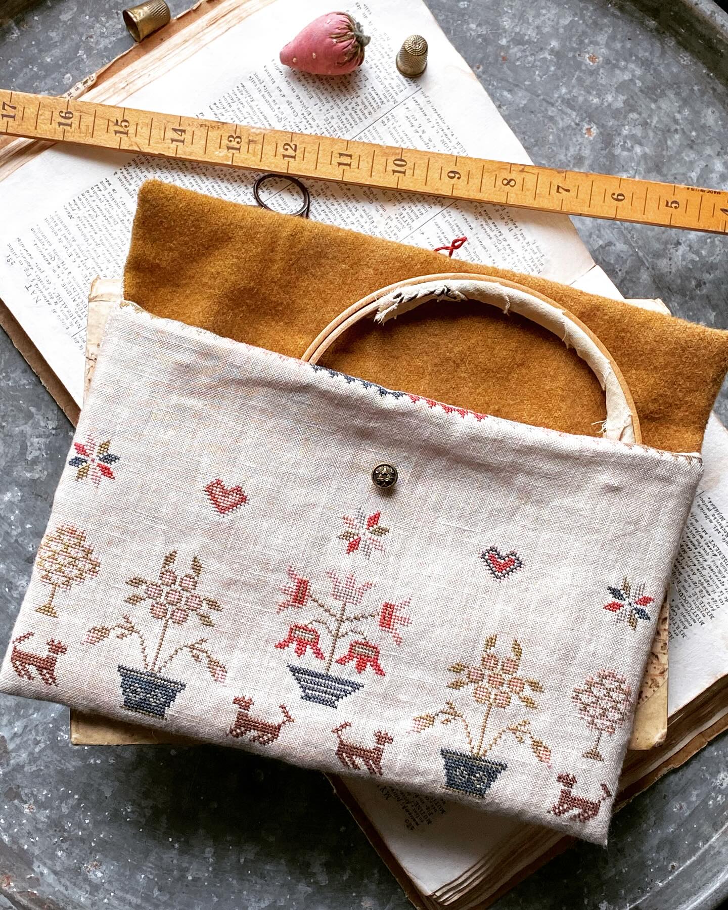 Caroline's Sampler Sewing Bag - Cross Stitch Chart by Stacy Nash