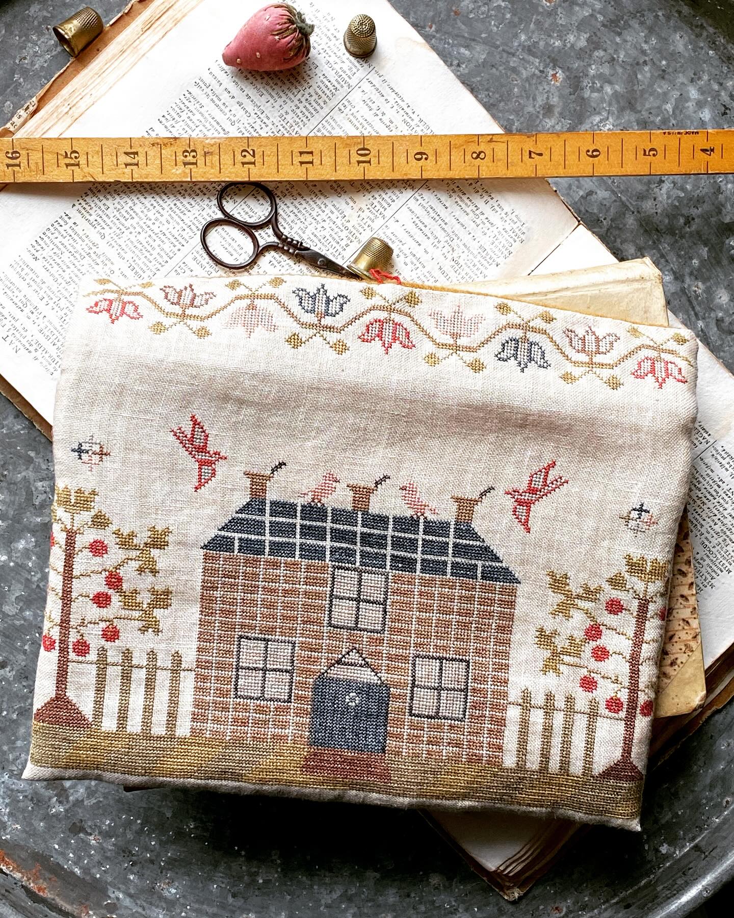 Caroline's Sampler Sewing Bag - Cross Stitch Chart by Stacy Nash