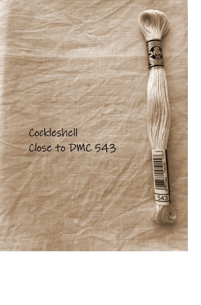 Tabby Cat Hand Dyed Linen - Cockleshell