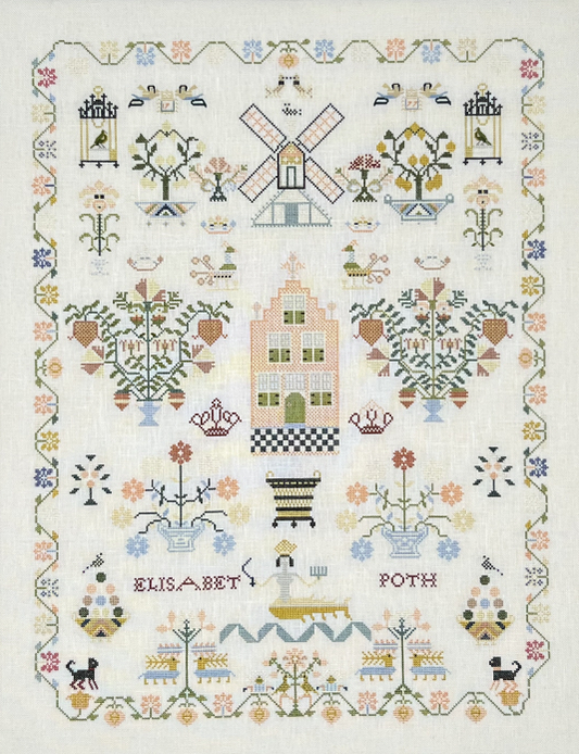 Elisabet Poth 1777 - Reproduction Sampler by Queenstown Samplers