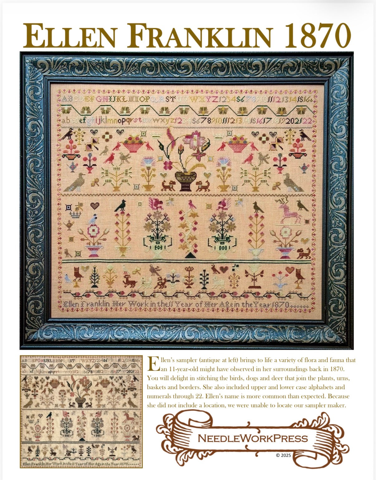 Ellen Franklin - Cross Stitch Pattern by Needlework Press