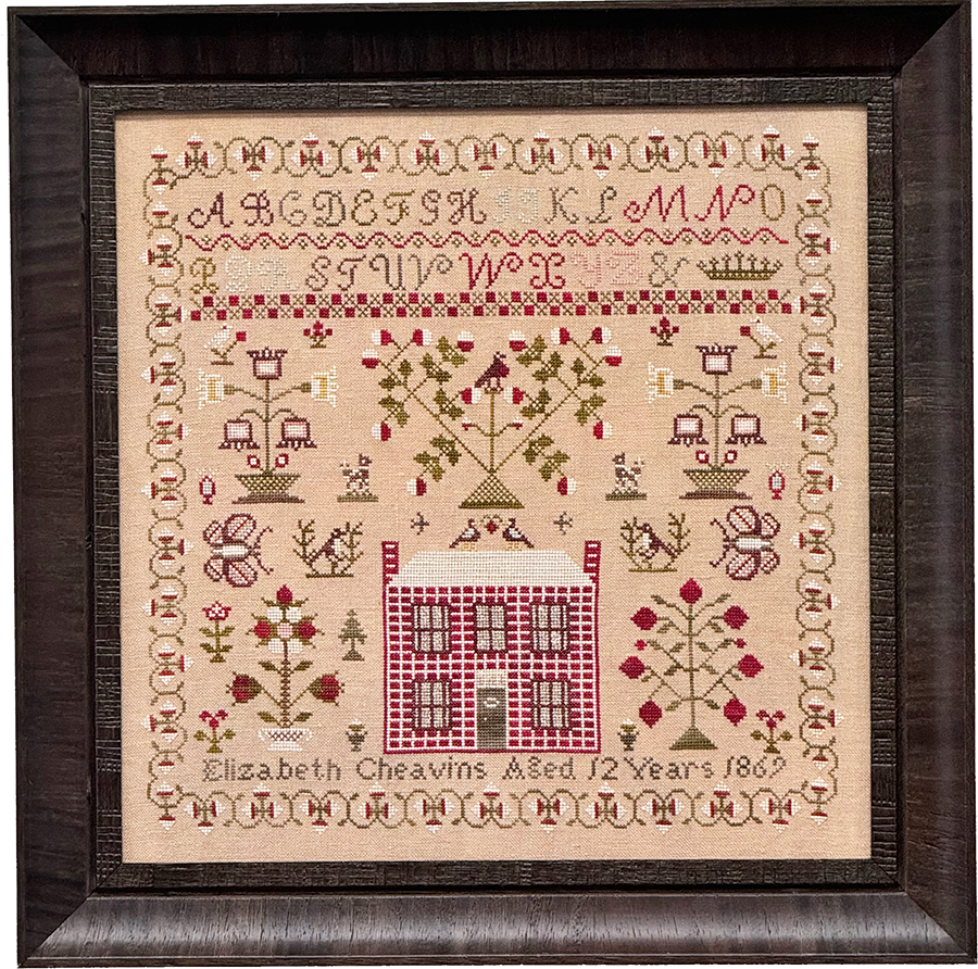 Elizabeth Cheavins 1869 Sampler & Pinwheel - Cross Stitch Pattern by Fox & Rabbit Designs