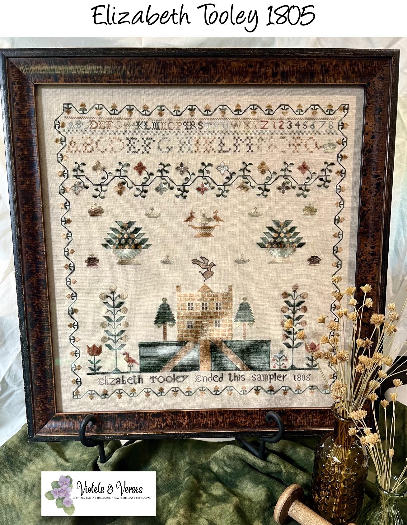 Elizabeth Tooley 1805 - Cross Stitch Pattern by Violets and Verses