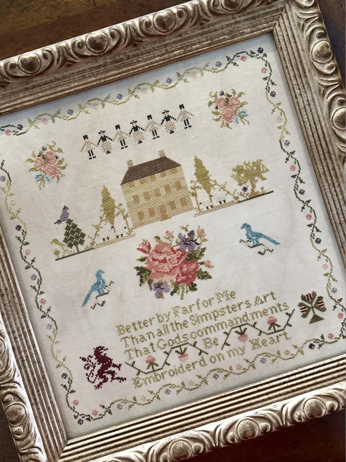 Embroidered on my Heart - Cross Stitch Pattern by Violets & Verses PREORDER