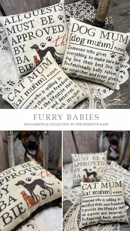 Furry Babies - Cross Stitch Chart by Primitive Hare