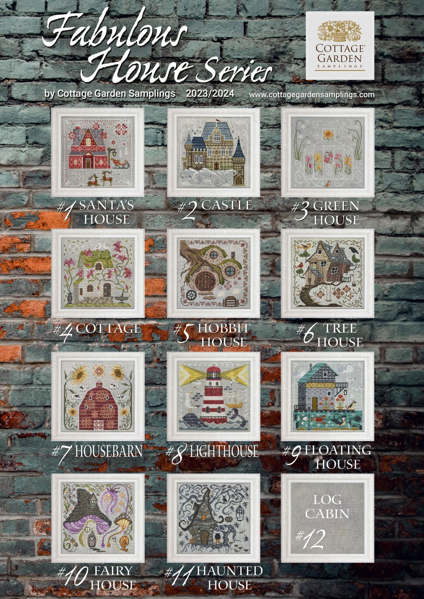 Haunted House #11 Fabulous Houses - Cross Stitch Chart by Cottage Garden Samplings