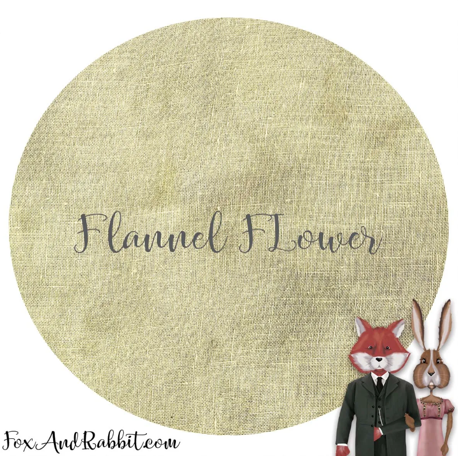 Fox and Rabbit Hand Dyed Aida - Flannel Flower