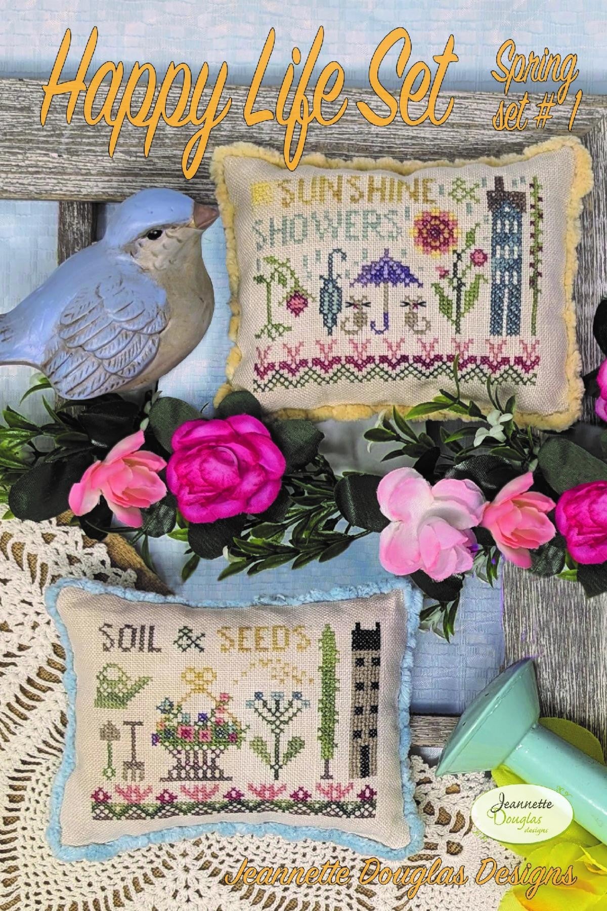 Happy Life Set Spring - Cross Stitch Patterns by Jeannette Douglas PREORDER