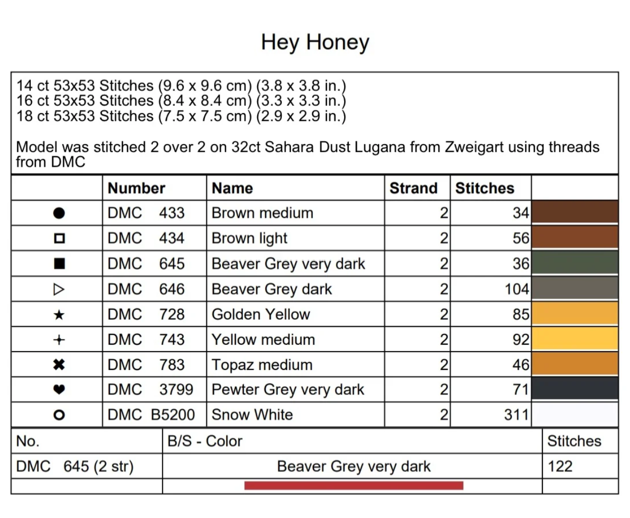 Hey Honey - Cross Stitch Pattern by Dirty Annie's PREORDER