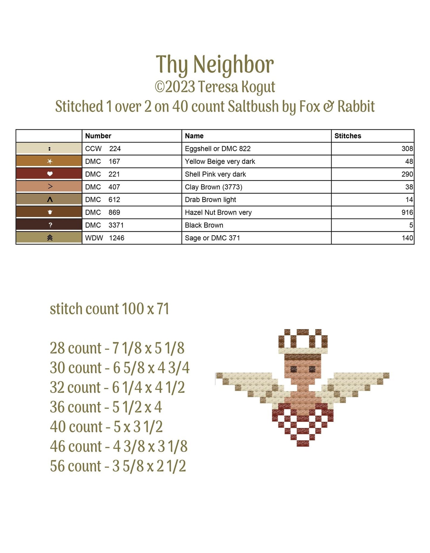 HUMBLE COTTAGE BOOKLET - Cross Stitch Pattern by Teresa Kogut PREORDER