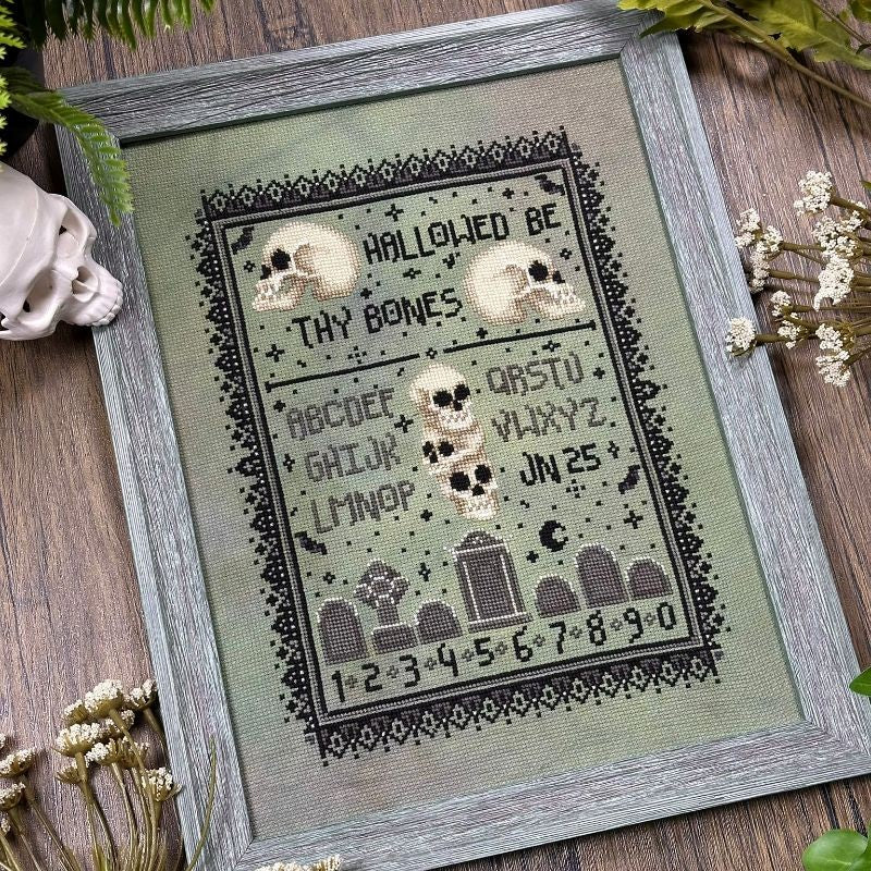 Hallowed Be Sampler - Cross stitch pattern by The Stitch Crypt