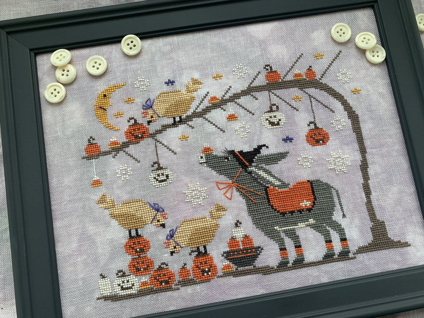 Halloween Chicken and Waffles - Cross Stitch Pattern by Stitches by Ethel PREORDER