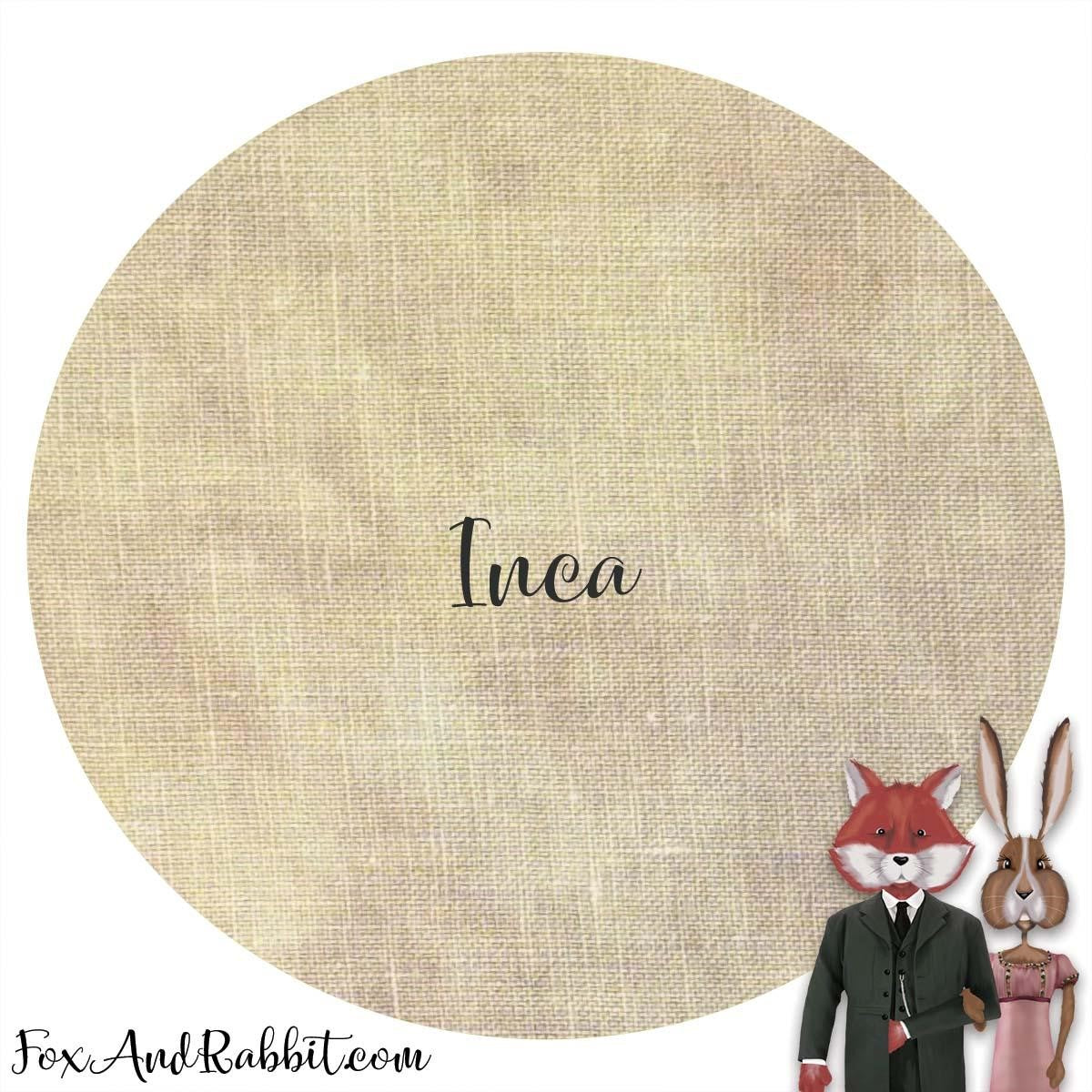 32 count Hand Dyed Linen - Inca by Fox and Rabbit