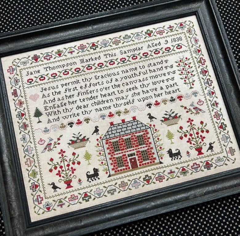 Jane Thompson 1838- Cross Stitch Pattern by The Scarlett House