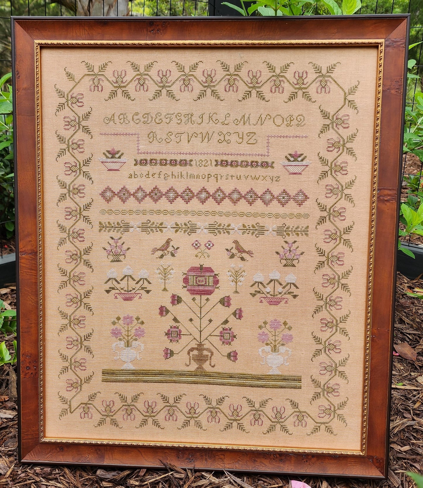 Lenten Rose - Reproduction Sampler Pattern by Samplers Not Forgotten PREORDER