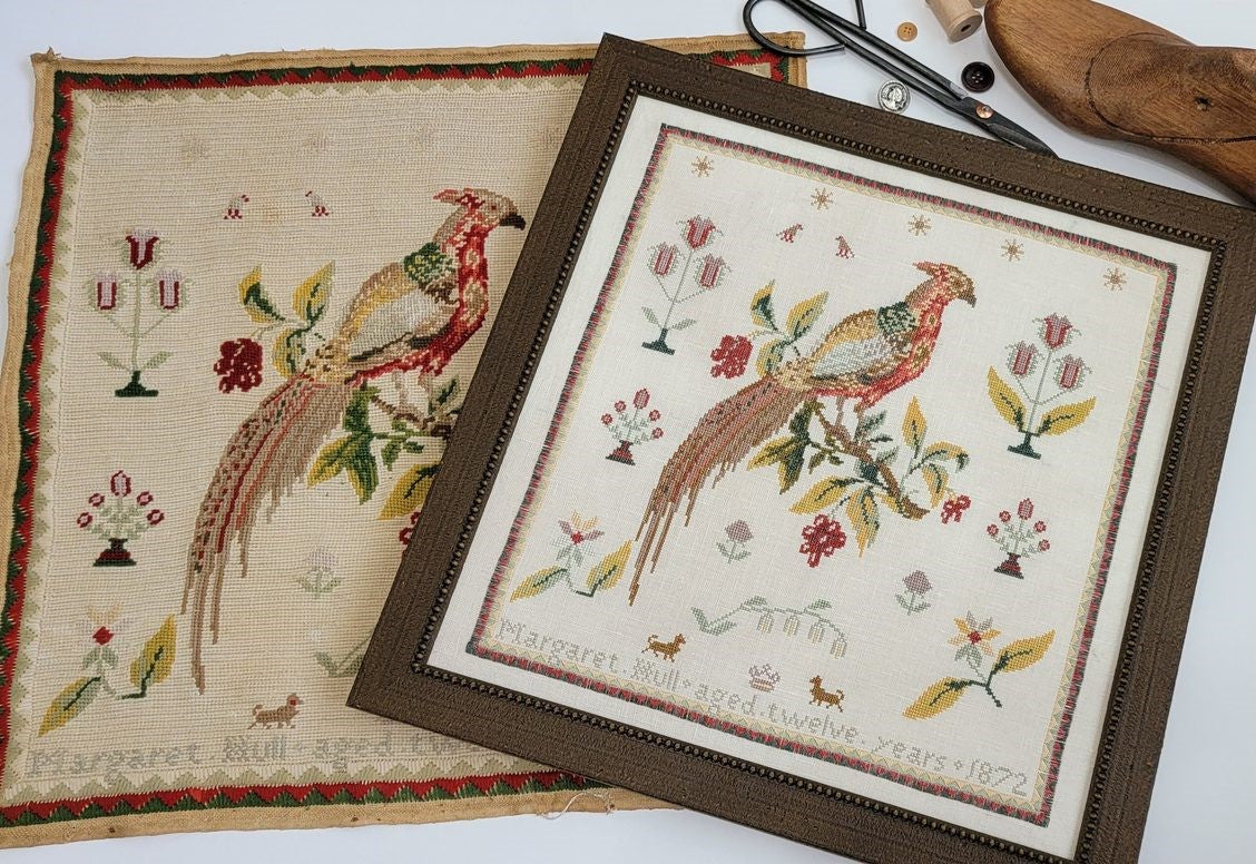 Margaret Hull 1872- Reproduction Sampler Pattern by Quaint Rose Needlearts