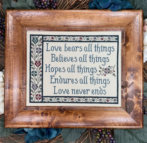 Love Never Ends - Cross Stitch Pattern by My Big Toe Designs PREORDER