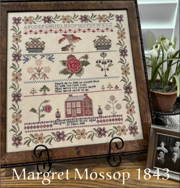 Margret Mossop 1843 - Reproduction Sampler pattern by The Scarlett House
